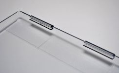 Панель передняя (прозрачная, большая) холодильника Атлант 470x211 мм 