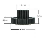 Шестерня мясорубки Vitek, Panasonic, Scarlett, Elenberg, Polaris, Redmond