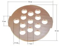 Решетка (крупная 7.4 mm) мясорубки Moulinex, Tefal