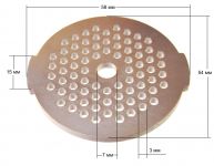 Решетка (мелкая 3.0 mm) мясорубки Moulinex, Tefal