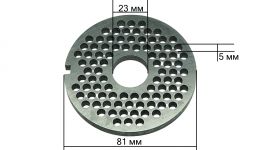 Решетка МИМ-300 (средняя) с буртом промышленной мясорубки