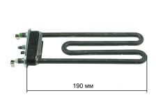ТЭН (нагреватель) L=190 мм, 1700W, прямой с отверстием стиральной машины Indesit, Ariston