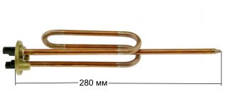 ТЭН (нагреватель) водонагревателя 1500W RCF ИТА (медь,фланец 48 мм, М6) под круглый фланец