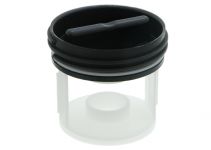 Фильтр (крышка, заглушка) насоса (черный) стиральной машины Bosch, Siemens